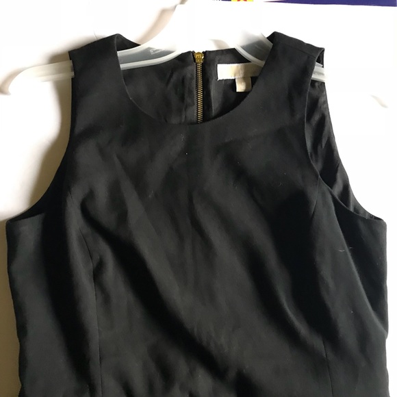 Michael Michael Kors Black Peplum Slit Dress - Picture 3 of 7